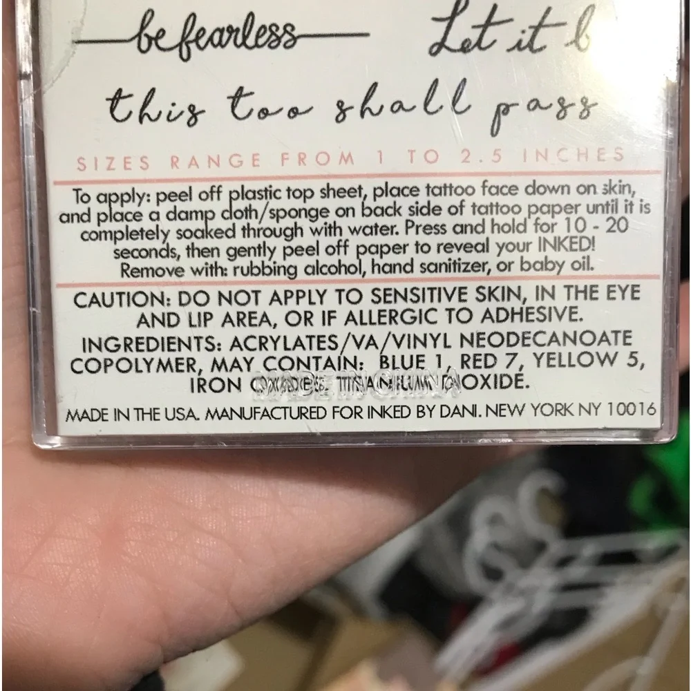 ✨🆕Ipsy/Dani Temporary Tattoos from Ipsy/Boxycharm💜🌈🎨✨